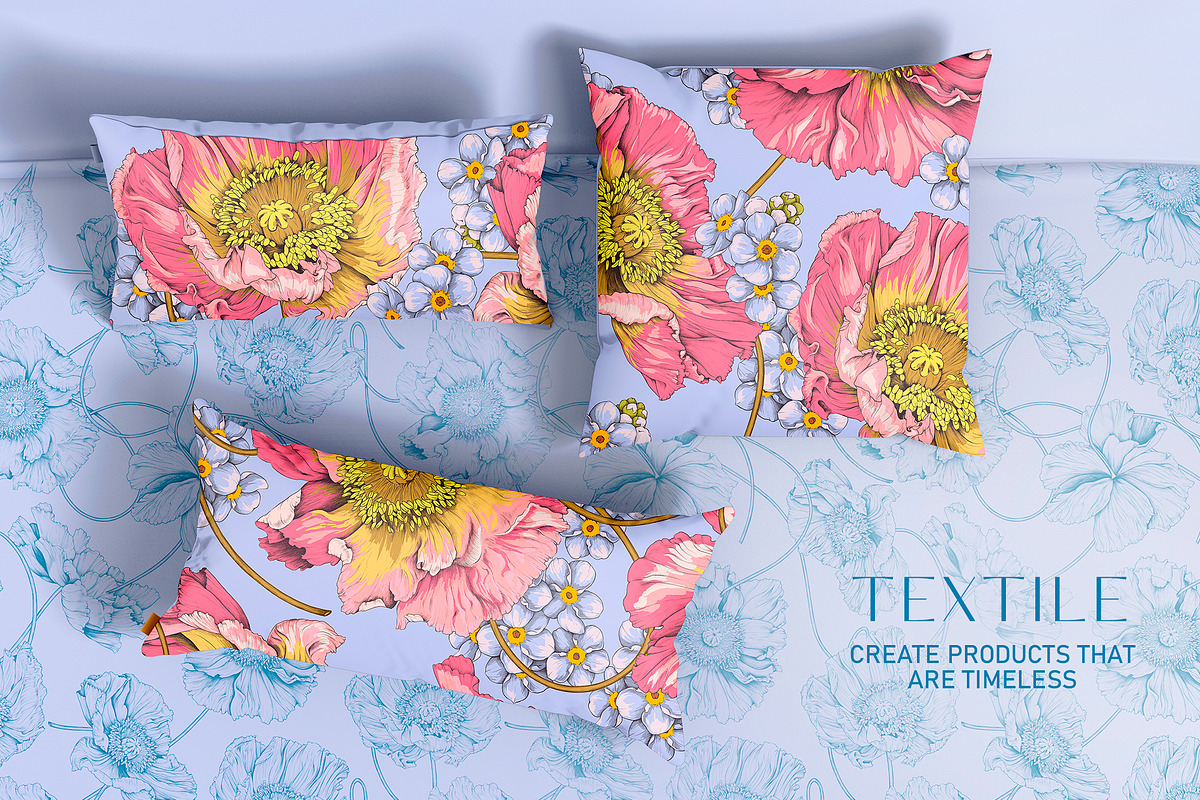 Pattern collection Poppies charm, a Pattern Graphic by Natalia0307 (Photo 7 of 15)