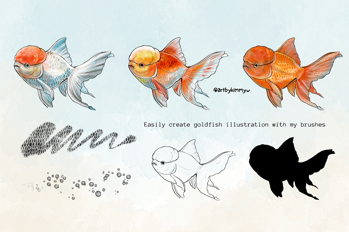 Procreate Mini Aquarium Brush Pack, a Brush Add-On by Artbykimmyw (Photo 10 of 13)