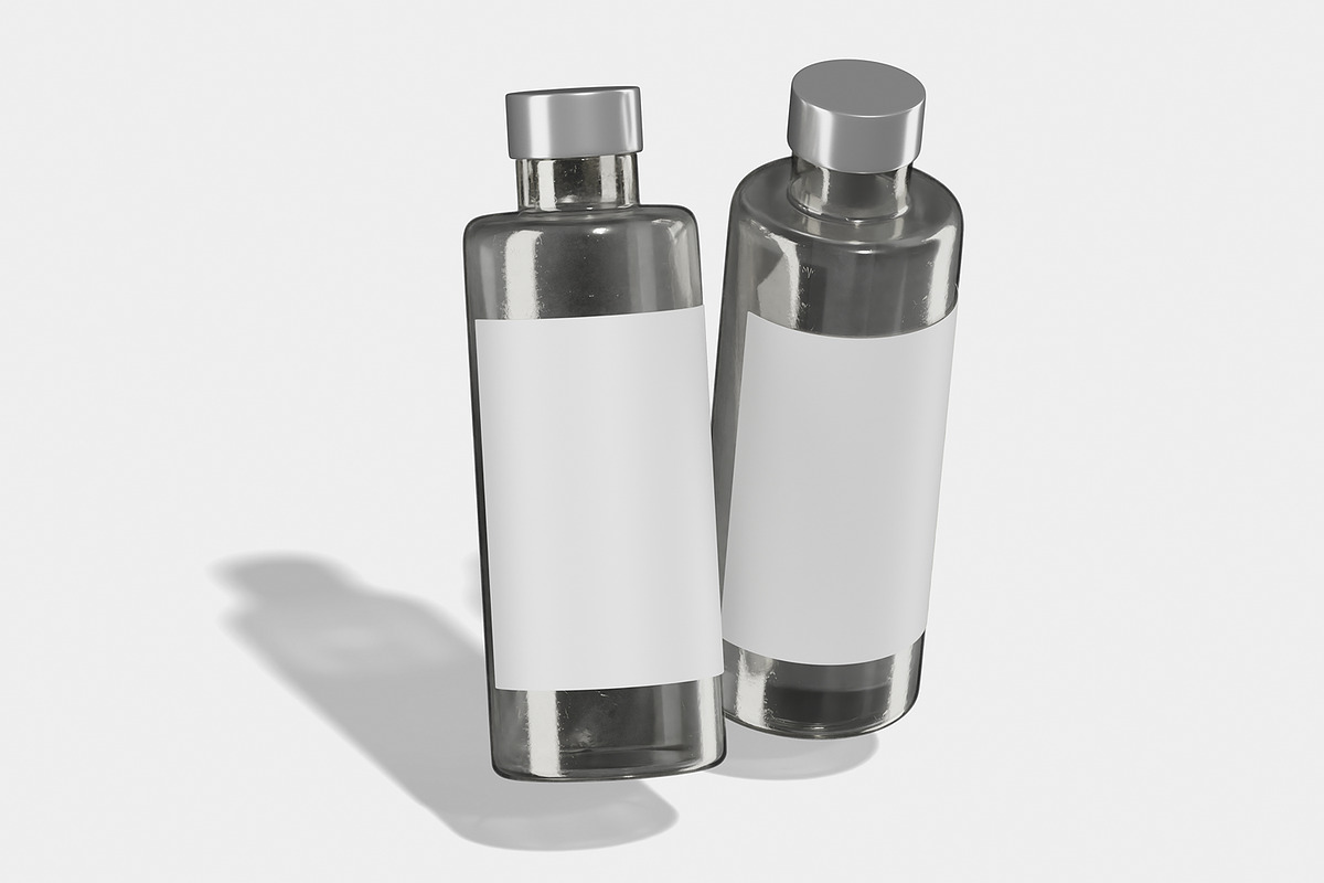 Glass Medicine Bottle Mockup, a Packaging Mockup by Unerispace (Photo 3 of 5)