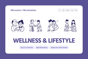 Wellness and Lifestyle Icons Bundle, an Outline Icon by Prosymbols