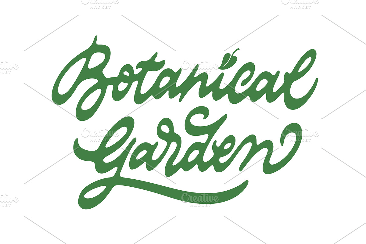 Botanical garden vector lettering, a Branding & Logo Template by Zagach Letters