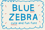 BLUE ZEBRA - cutout cute & fun font, a Blackletter Font by Ashiya Pixel (Thumbnail 1 of 8)