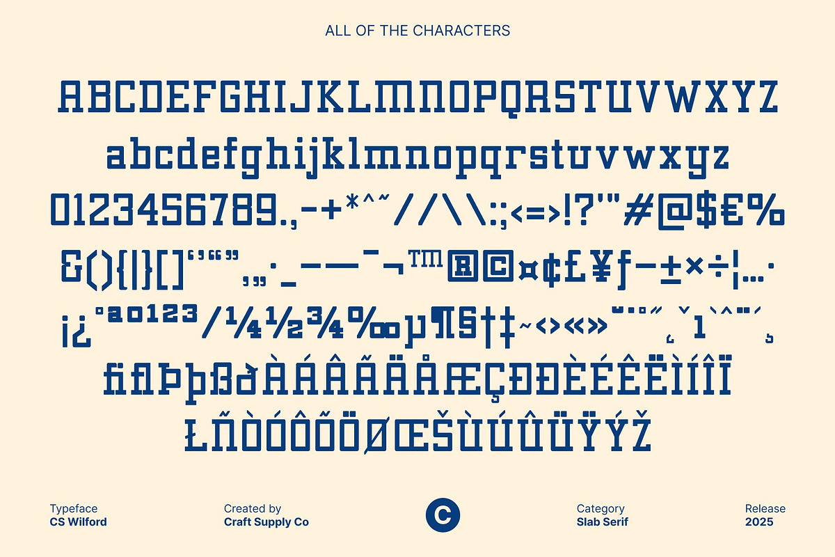CS Wilford – Slab Serif Font, a Slab Serif Font by Craft Supply Co. (Photo 8 of 8)