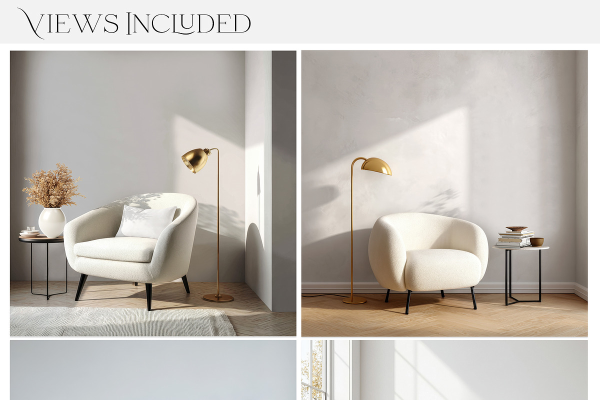Living Room Wallpaper Mockups, a Product Mockup by mock-ups (Photo 2 of 16)