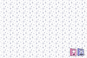 Flat Silver Stars Pattern, a Pattern Graphic by MISS CHATZ