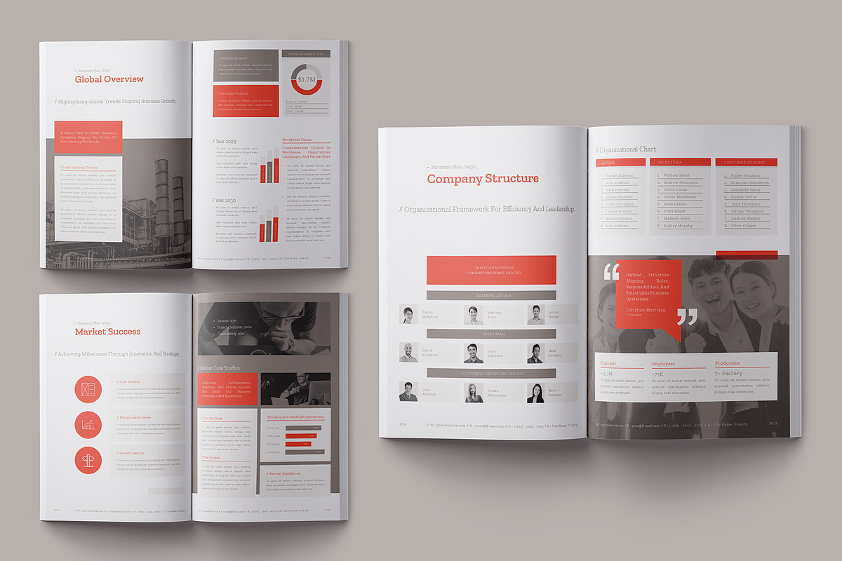 Business Plan Template, a Brochure Template by Designsoul14 (Photo 11 of 14)