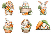 Watercolor Easter Bunny Clipart, an Illustration by Sublimation Artist (Thumbnail 7 of 7)