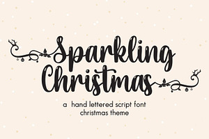 Sparkling Christmas, a Script Font by Mozatype