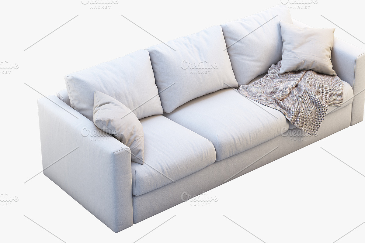 Three-seat sofa (2 options) 3D model, a Furniture 3D Model by 3dmitruk (Photo 10 of 16)