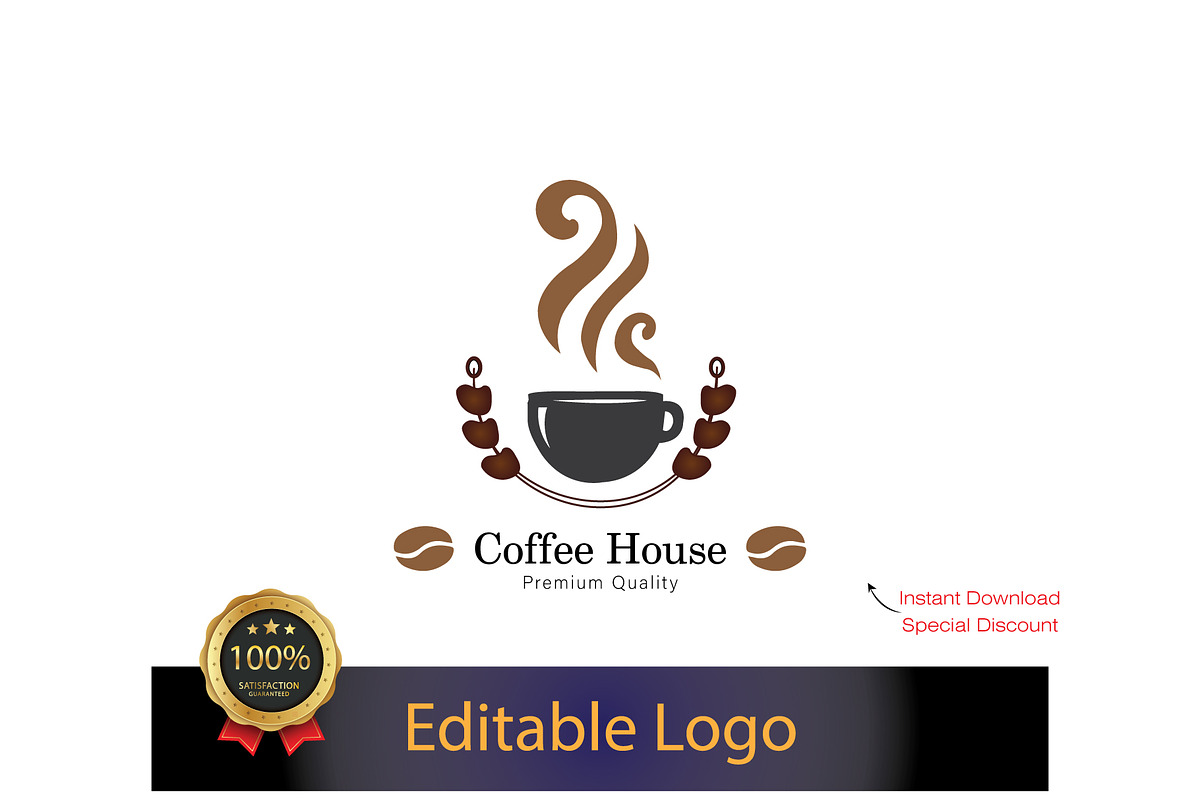 Stylish Coffee Shop Logo Design, a Branding & Logo Template by YUDesignStore (Photo 1 of 5)