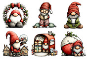 Whimsical Christmas Gnome Clipart, an Illustration by Daily.Designs (Thumbnail 3 of 5)