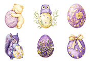 Watercolor Easter Eggs and Animals, an Illustration by SinaCreation (Thumbnail 2 of 5)