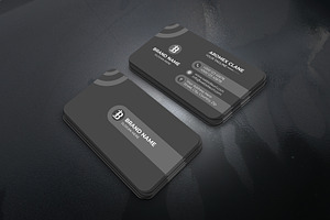 Black minimal business card template
