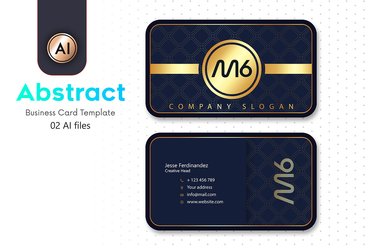 Abstract Business Card Template - 15, a Business Card Template by M6 Gallery