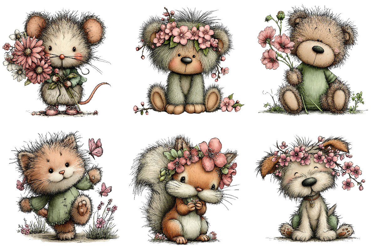 Whimsical Spring Animals Clipart, an Illustration by Dream Creation (Photo 6 of 7)