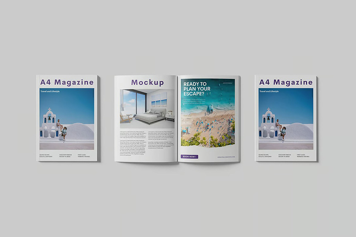 Magazine Mockup, an Advertising Mockup by Se٧enStudio (Photo 2 of 4)