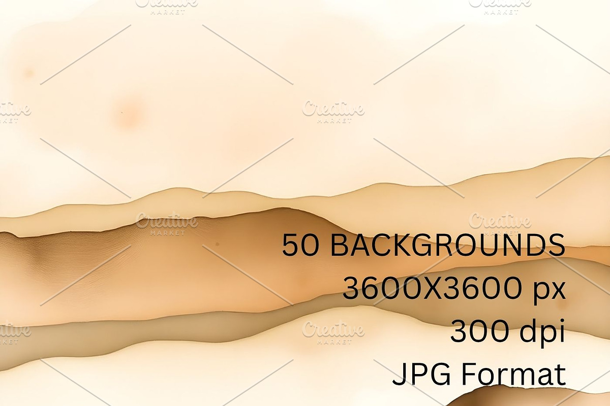 50 Watercolor Earth's Desert Layers, a Background Graphic by UniqueMe (Photo 13 of 14)