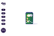 Simple Chocolate Milk Box cartoon, a Food Illustration by Satisfactoons (Thumbnail 3 of 3)