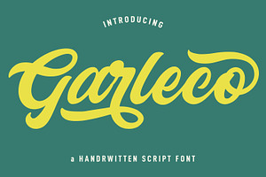 Garleco Retro Script Font