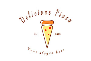 Simple Pizza Logo Design Icon, a Branding & Logo Template by Morvana Crew