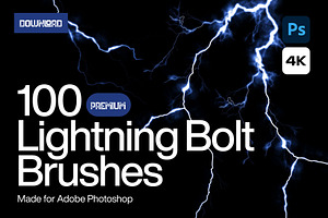 100 Lightning Bolt Photoshop Brushes