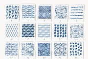 80 Indigo Blue Watercolor Patterns, a Pattern Graphic by Pink Coffie (Thumbnail 4 of 9)