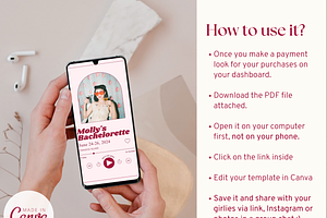 Pink Digital Bachelorette Itinerary