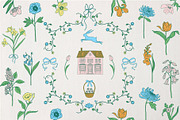 Spring Whispers vector clipart, a Decorative Illustration by vanloveart (Thumbnail 2 of 10)