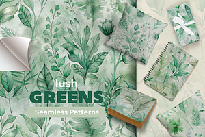 Lush Greenery Seamless Patterns