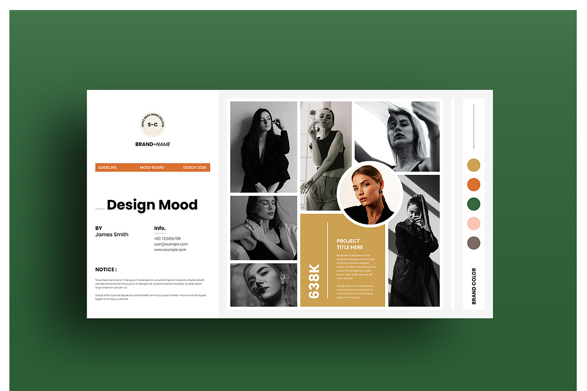 Fashion Mood Board Design Template, a Presentation Template by Spark_Creative (Photo 2 of 5)
