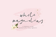 White Magnolias Script, a Handwritten Font by Beck McCormick (Thumbnail 1 of 10)