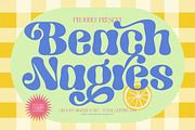 Beach Nagres Groovy Display Font, a Serif Font by timelesstype.co (Thumbnail 1 of 20)
