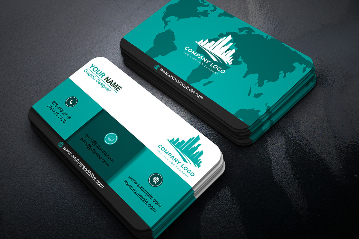 Modern, Editable PSD Cards