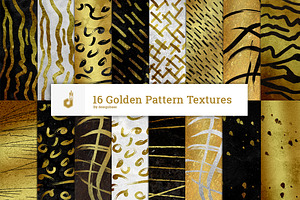 16 Golden Pattern Textures