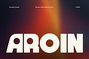 Aroin - Modern Manufacturing Font, a Sans Serif Font by Pandeka Studio (Thumbnail 1 of 9)