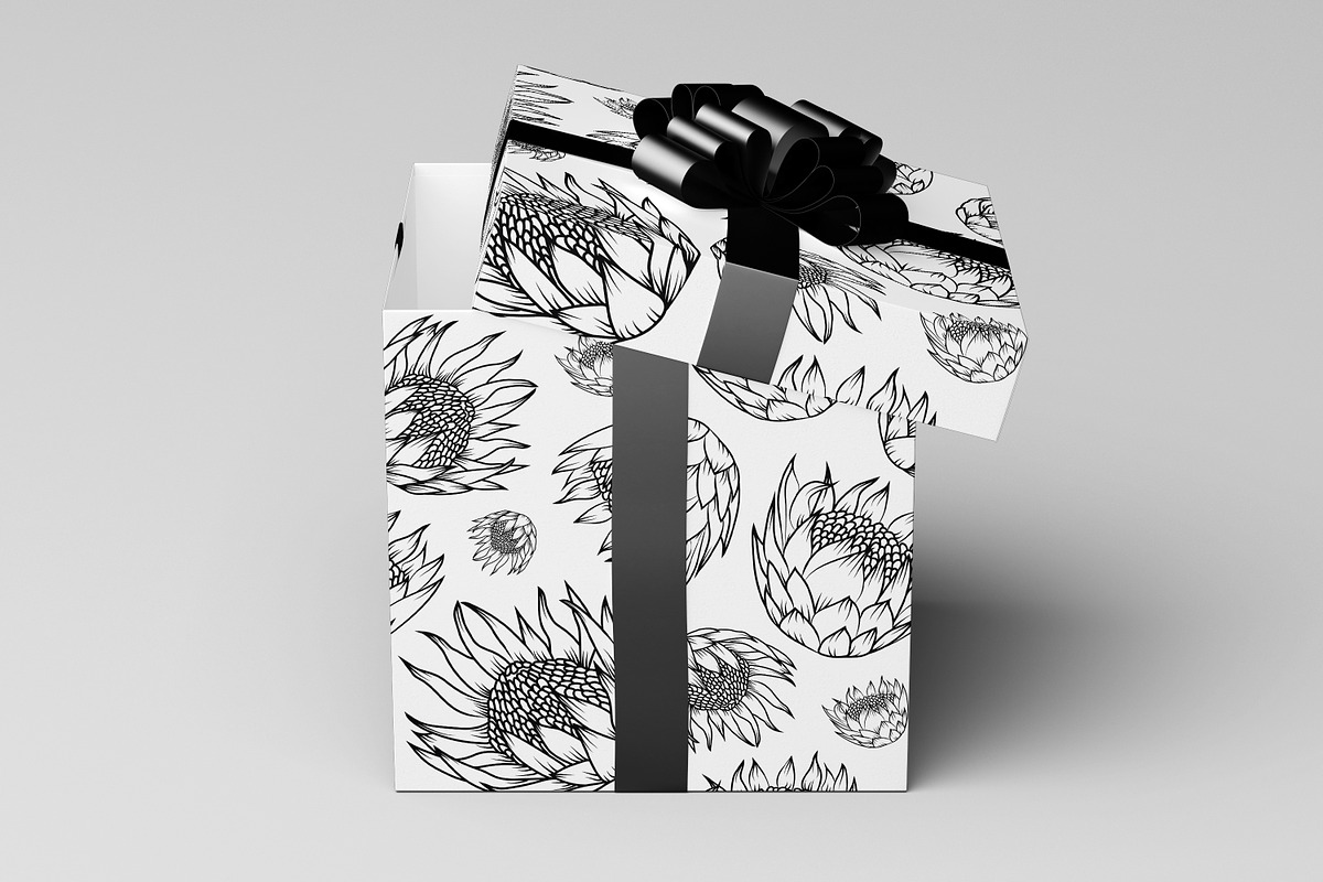 Beautiful seamless Protea pattern, a Pattern Graphic by Etienne & Yolandi Outram (Photo 2 of 5)