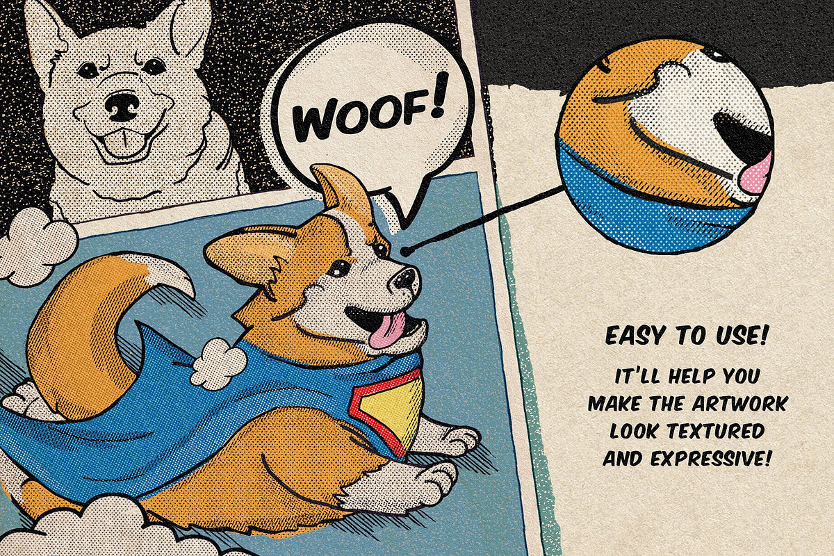 Vintage Comics Procreate Brushes preview 7