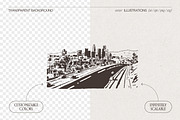 Los Angeles Cityscape Sketches, a Work Illustration by TheMountBirdStudio (Thumbnail 2 of 6)