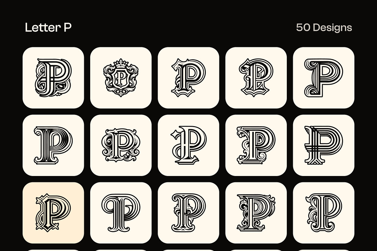1400 Alphabet Letters Logo, a Solid Icon by Creative Stall (Photo 23 of 34)