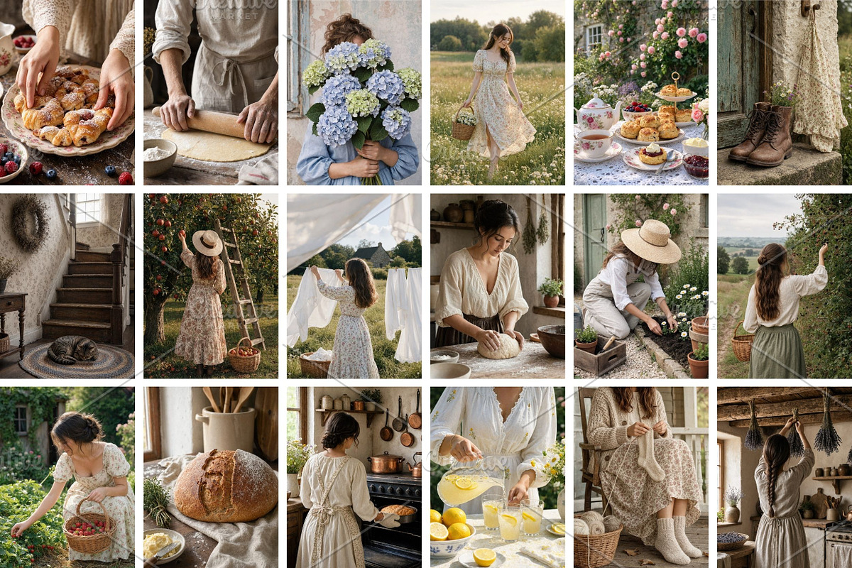 Cottagecore Stock Photos Bundle, a Holiday Photo by Selenique Studio (Photo 6 of 11)