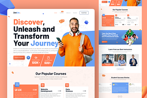 Online Learning Landing Page UI