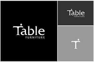 Table Furniture Font Text Logo, a Branding & Logo Template by ika trisiana