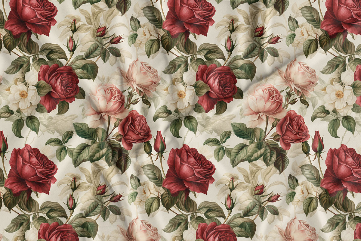 Floral Seamless Patterns + Cliparts, a Pattern Graphic by Olya Creative (Photo 17 of 20)