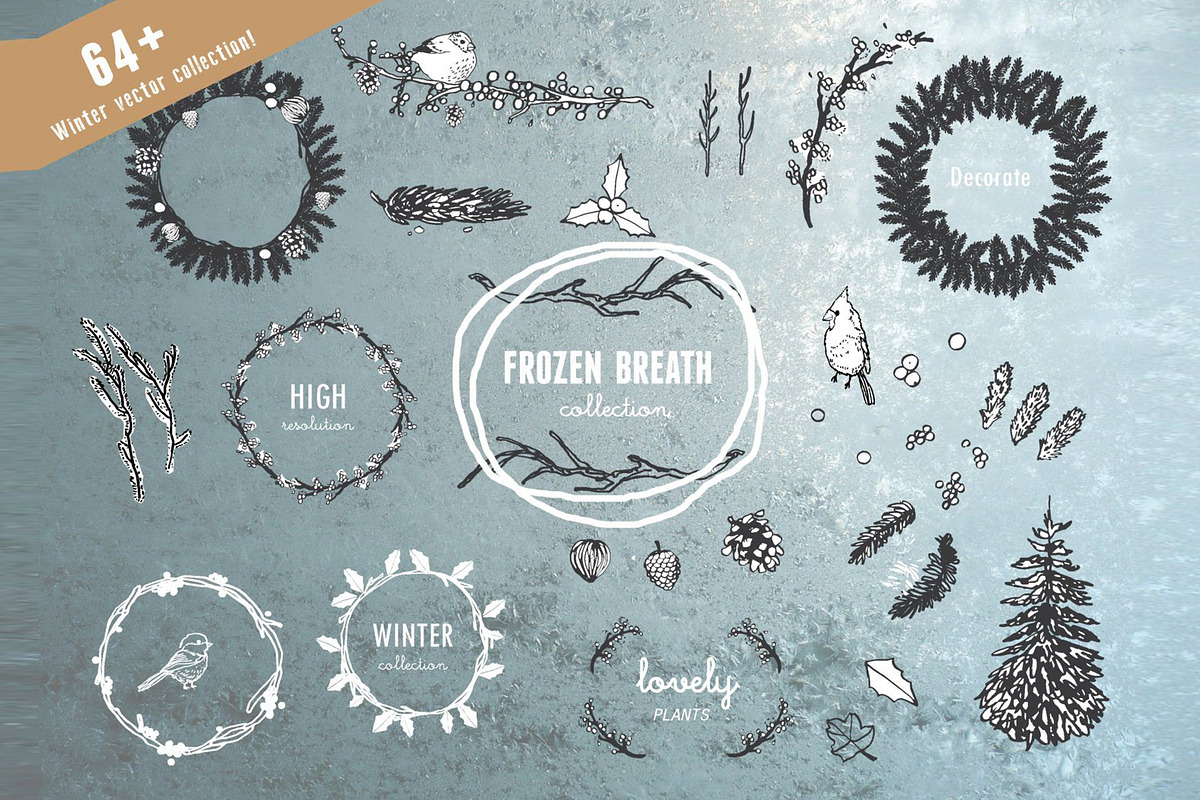 FROZEN BREATH-nature winter supplies, an Invitation Template by aniunova (Photo 1 of 3)