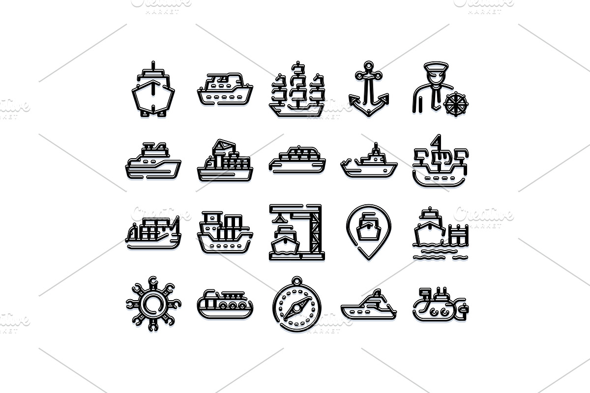 Water transportation vehicles, a Transportation Illustration by pikepicture