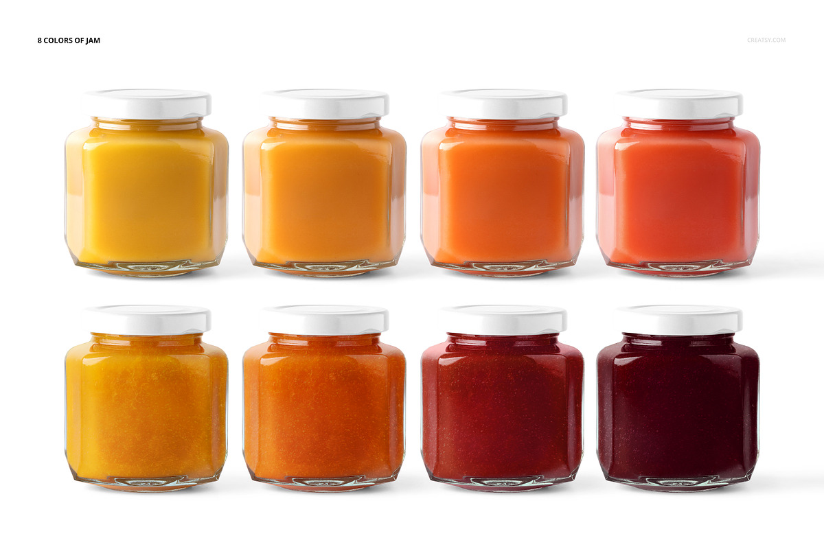 Jam Jar Mockup Set, a Packaging Mockup by Creatsy (Photo 5 of 9)