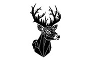 Deer Antler Silhouette Bundle, an Object Illustration by yasushie (Thumbnail 22 of 31)