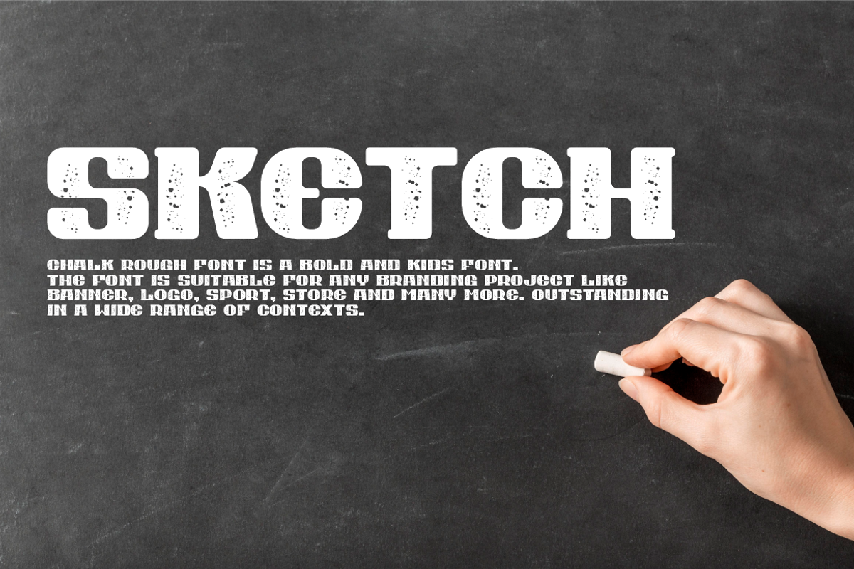 Chalk Rough - Kids & School Font, a Serif Font by QR Design Studio (Photo 2 of 8)