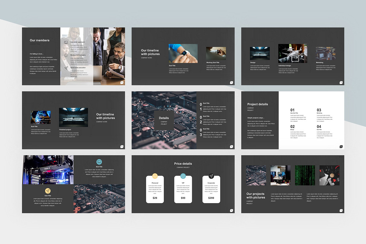 Techno-PowerPoint Template [PPTX], a Presentation Template by litoondev (Photo 10 of 11)