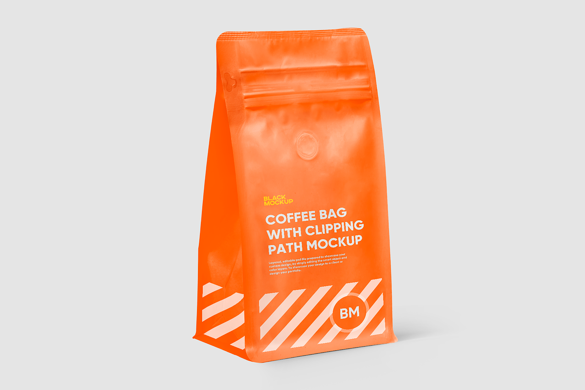 Coffee bag with clipping path mockup, a Product Mockup by BlackMockup (Photo 9 of 11)